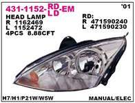 ON FAR SOL ELEKTRIKLI ECE ( FORD : FOCUS 01-04 )