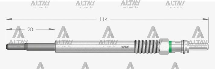 KIZDIRMA BUJİSİ (ISITMA) PARTNER 1.6 HDI / BERLINGO 1.6 HDI / P301 1.6 HDI  / C-ELYSEE 1.6 HDI / C3 II 1.6 HDI / C4 II 1.6 HDI-2.0 HDI / C5 III 1.6 HDI-2.0 HDI / MONDEO 2.0 TDCI / FOCUS 1.6 TDCI / COURIER 1.5 TDCI / S40 1.6 D2 5V
