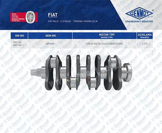 KRANK PALIO-DOBLO-ALBEA 1.2 8V