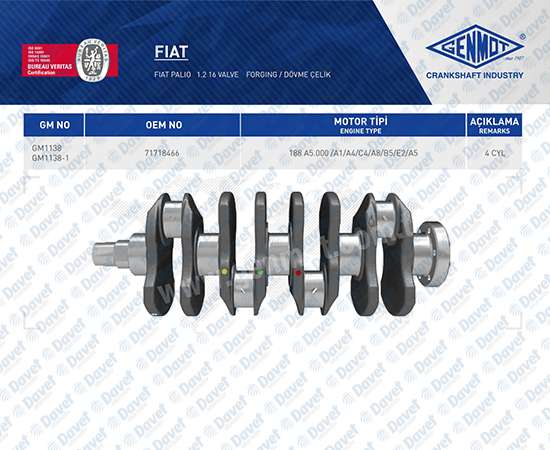 KRANK PALIO-ALBEA-DOBLO 1.2 16V