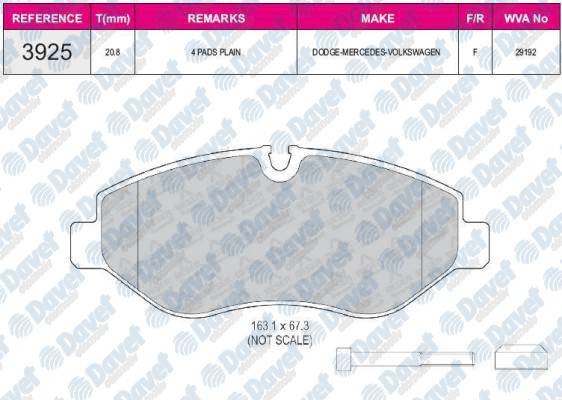 FREN BALATASI ON VITO W639 07> VITO W447 14> CRAFTER 06> SPRINTER 06>