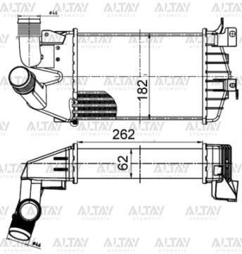 TURBO RADYATÖRÜ (INTERCOOLER) ASTRA H 04-10 Z13DTH-Z17DTH-Z19DT-Z19DTL