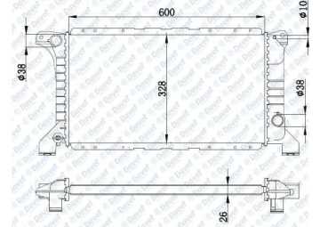 Motor Su Radyatoru Transıt 2,5 D 86>91 Manuel Olcu: (600×329×26)