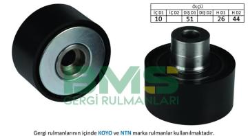 V KAYIS AVARE RULMANI P206 XSARA II DV4TD (1,4HDI) CAP:51MM PARTNER II BERLINGO II XSARA PICASSO C3 DV6 (1,6HDI 16V) KLIMASIZ