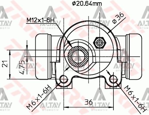 FREN SİLİNDİRİ 207 06-12 / 405 87-96 DÖKÜM 20,64mm ARKA SOL