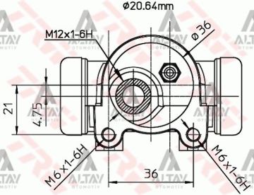FREN SİLİNDİRİ 207 06-12 / 405 87-96 DÖKÜM 20,64mm ARKA SOL