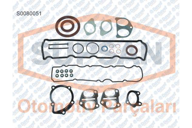 MOTOR TAKIM CONTASI (ALT / UST FULL) S,K,C HARIC RAINZ KECELI SUBAP LASTIKLI PARTNER BERLINGO P306 EXPERT JUMPY (00 08) DW8 (1,9 DUZ)