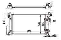 SU RADYATORU BRAZING TOYOTA COROLLA 02-06 1.4-1.6 VVTI / AVENSIS 02-07 1.6 (GEÇMELİ TİP) A/T
