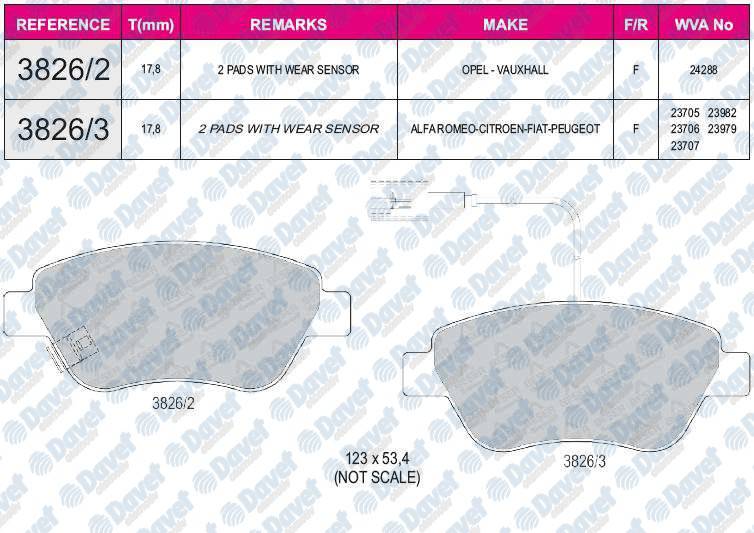 FREN BALATASI ON CIFT FISLI FIAT FIORINO 1.3 MULTIJET 1.4 02.2008-