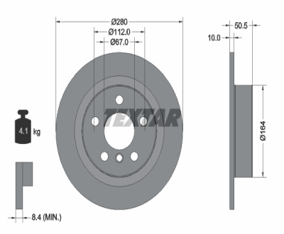 Fren Diski Arka  1F40-2F45-F46-X1 F48-X2 F39 Mını F54-F60 Bm