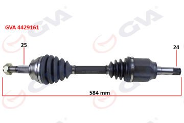 KOMPLE AKS SOL LINEA 1.3 MTJ (07-) 90HP (MİLSİZ) (584mm)