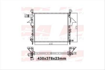 SU RADYATORU MEKANİK ( RENAULT : TWINGO 1.2 16V NAC / 1.2 8V 97-- NAC ) 430×378×23
