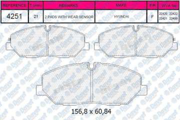 FREN BALATASI ON HYUNDAI H350 MINUBUS-PANELVAN 2,5 CRDI