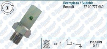 YAĞ MÜŞÜRÜ MEGANE-CLIO-KANGOO-R19-21-9 YM (K9K-E7J-K7M-F9Q)(21 BAR M14x1.5)