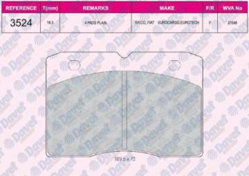 FREN BALATASI ON WVA 29011 FIAT IVECO DAILY 40.8 95->