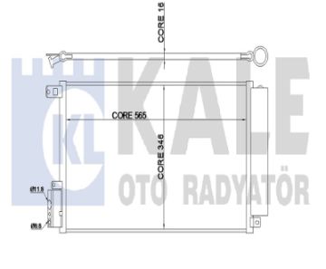 Klima Radyatörü Kondenser/Brazıng (Al/Al)/565X346X16 Doblo Iıı/Alfa Romeo/Combo 1,4