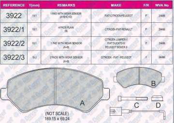 Fren Balatası On Fıslı Aks Sız Wva 24466 Fıat Ducato Peugeot Boxer Cıtroen Jumper 2006-> Karsan Jest