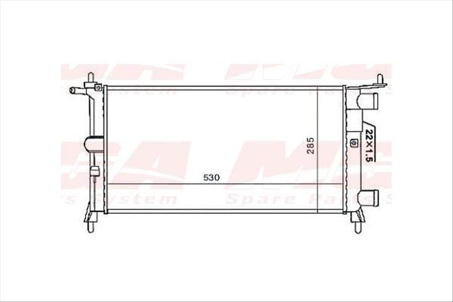 SU RADYATORU MEKANİK ( OPEL : CORSA B 1.2 8V NAC ) 530×285×23
