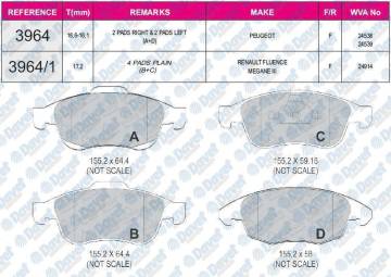 Fren Balatası On Megane Iıı Fluence 11.2008->