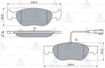 FREN BALATA MAREA  96-07 / BRAVA 95-02 / BRAVO 95-04 / ALFA 145 94-01 TEK FİŞLİ ÖN