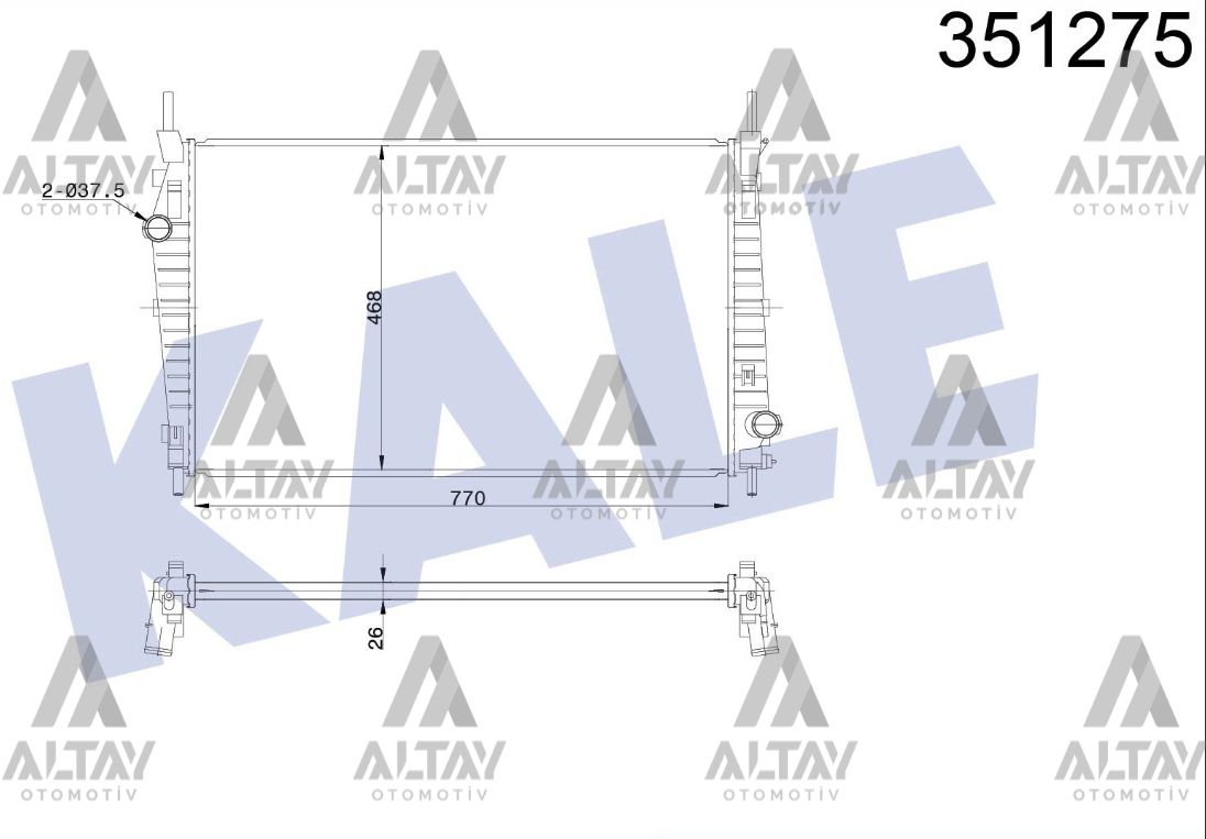 RADYATÖR SU TRANSİT V347 07-14 3.2 TDCI