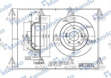 FREN DİSKİ SANTAFE 09-12 / SORENTO 12=> / ARKA DÜZ 302-5