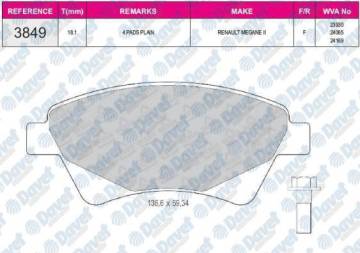 ON FREN BALATASI MEGANE II SCENIC II 1.4 / 1.5DCI / 1.6 / 1.9DCI / 2.0 KANGOO 1.9DCI 01>