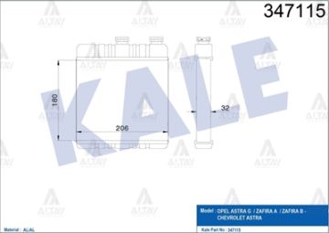 RADYATÖR KALORİFER ASTRA G 98-07 / ZAFIRA A 99-05 / ZAFIRA B 05-11 / BRAZING