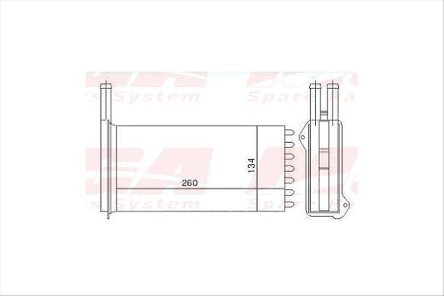 KALORIFER RADYATORU MEKANİK ( FORD : ESCORT 1.4CL ) 260×134