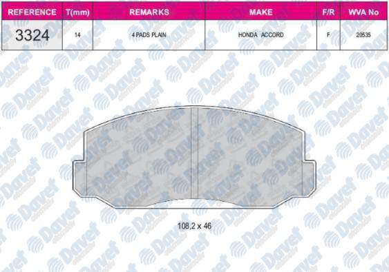 ON FREN BALATA CIVIC 80>84