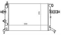 SU RADYATORU OTOMATIK ( OPEL : ASTRA G NAC 1.4 1.6 1.8 98-- ) 540×378×23