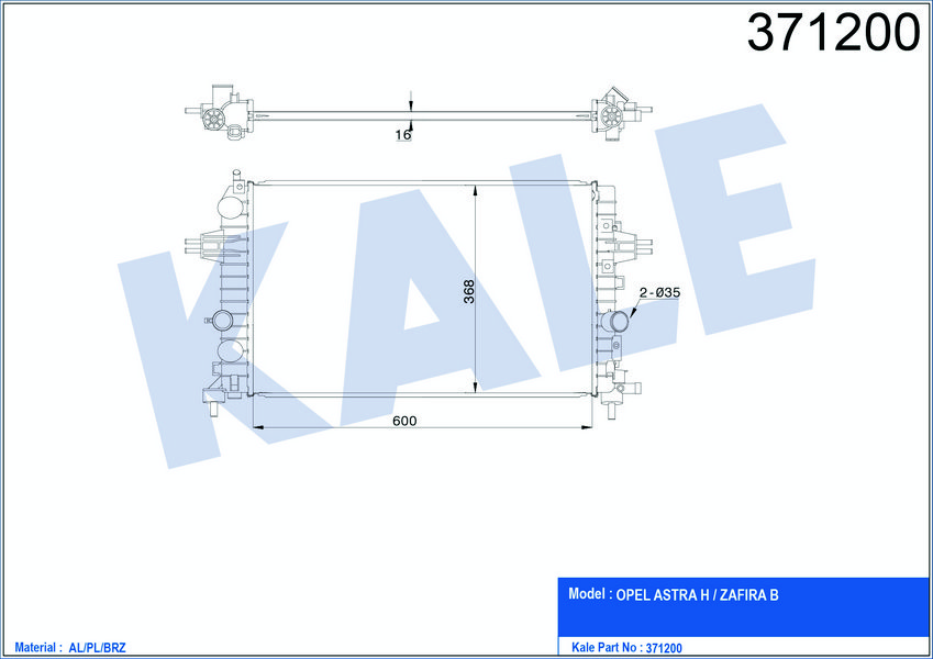 MOTOR SU RADYATORU BRAZING Z16XE Z16XEP Z16XER A16XER ASTRA H ZAFIRA B
