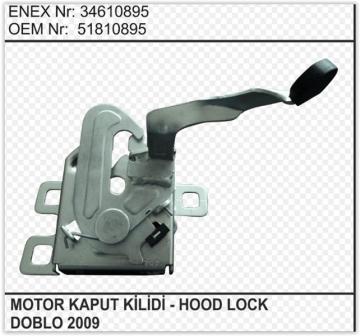 (10895)Motor Kaput Kilidi Doblo-Combo D 09=> (Orj-Montaj)