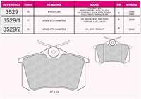 ARKA FREN BALATASI MEGANE II A3 GOLF PASSAT II.III.IV VENTO JETTA II OCTAVIA CORDOBA IBIZA TOLEDO P405 (I II) / (YUKSEKLIK: 52.9 MM. UZUNLUK: 87 MM. KALINLIK: 17 MM)