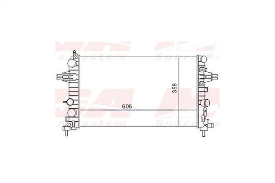 SU RADYATORU MEKANİK ( OPEL : ASTRA H 1.6 1.8 04-- ) 605×359×23