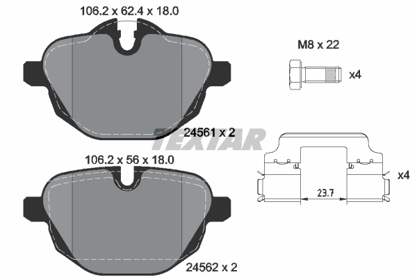 Fren Balatası Arka  F10-F10 Lci-F11-F11-F11 Lci-F18-F18 Lci-5G30-G31-6G32 Gt-7G11-G12-X3 F25-X4 F26
 Bm