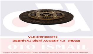 (x) DEBRİYAJ DİSKİ ACCENT 1.3 (HD22)