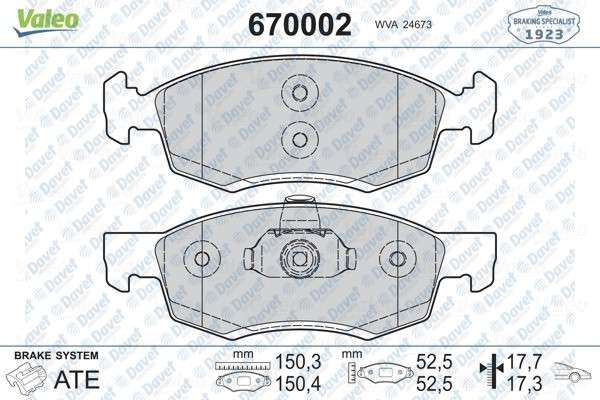 ON FREN BALATASI (TK) LOGAN 2006 2008 1,5DCI 65 / 1,5DCI 70 / 1,5DCI 85 / 1,6MPI 1,6MPI GPL / 1,6I / 1,6I 90