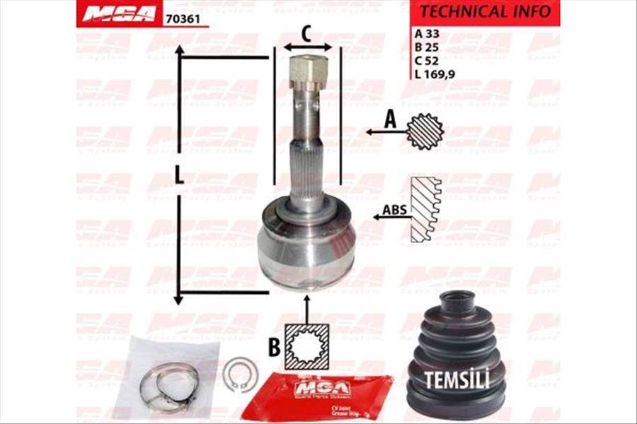 Aks Kafası Dıs ( Opel : Vectra A 1.8 2.0 Ascona Kadet 1.6D ) 33×25×52