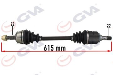 KOMPLE AKS SOL OPEL CORSA D 1.0-1.2-1.4 (07-14)-CORSA E (15>>)-ADAM (13>>) (615mm)
