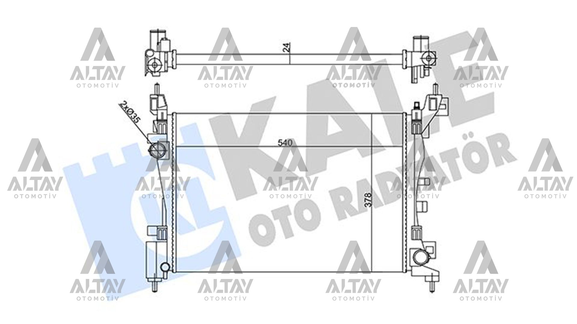 RADYATÖR SU FIORINO 07=> / NEMO 07=> / BIPPER 08=> / 1.4 M-T MEKANİK