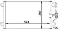 KLIMA RADYATORU-(RENAULT: MEGANE I ''1.4-1.6-2.0 8V-16V''  98-03  )