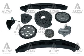 EKSANTRİK ZİNCİR SETİ + YAĞ POMPA ZİNCİR SETİ GOLF / JETTA / PASSAT / TOURAN / TIGUAN / SCIROCCO 04-08 BAG-BLF-BLP-BKG 1.6 FSI , 07-08 CAXA 1.4 TSI (9 PARÇA)