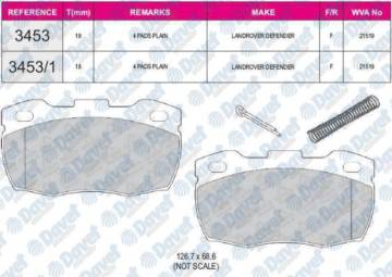 FREN BALATASI ON WVA 21519 LAND ROVER DODGE AS 250 KAMYONET 94->