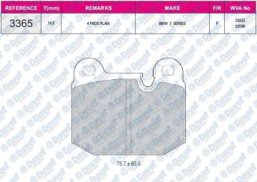FREN BALATASI ON WVA20588 BMW 3 SERISI E21 E30 75-84