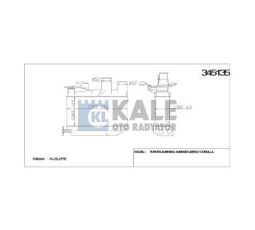 TURBO RADYATÖRÜ (INTERCOOLER) AVENSIS 99-08 2.0 D4D
