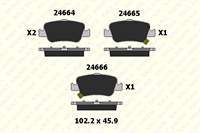 FREN BALATASI ARKA TOYOTA  AURIS 1.4 D4D 1.6 07-> COROLLA 1.4 D4D 1.6 07-12 IKAZ KABLOLU