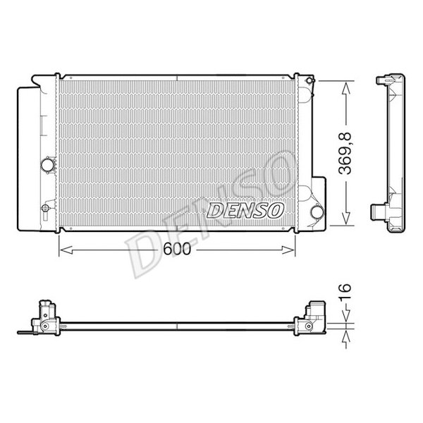 Radyatör Aurıs-Avensıs-Corolla-Verso (Mekanik ) (Al/Pl/Brz) (600X378X16)
