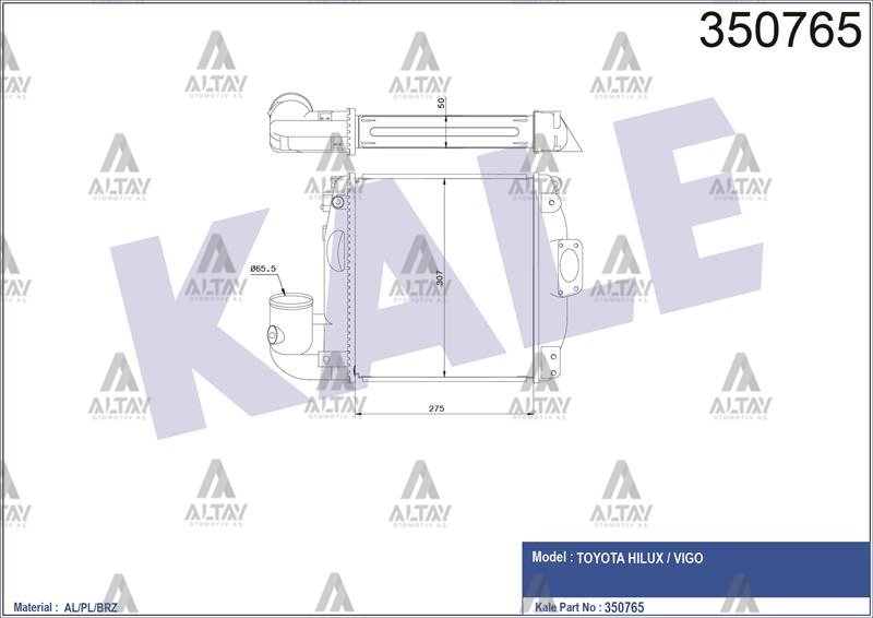 TURBO RADYATÖRÜ (INTERCOOLER) HILUX 06-15 VIGO