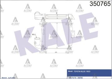TURBO RADYATÖRÜ (INTERCOOLER) HILUX 06-15 VIGO